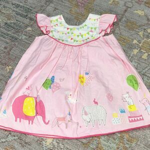 Olive Mae birthday animal parade dress sz 24m